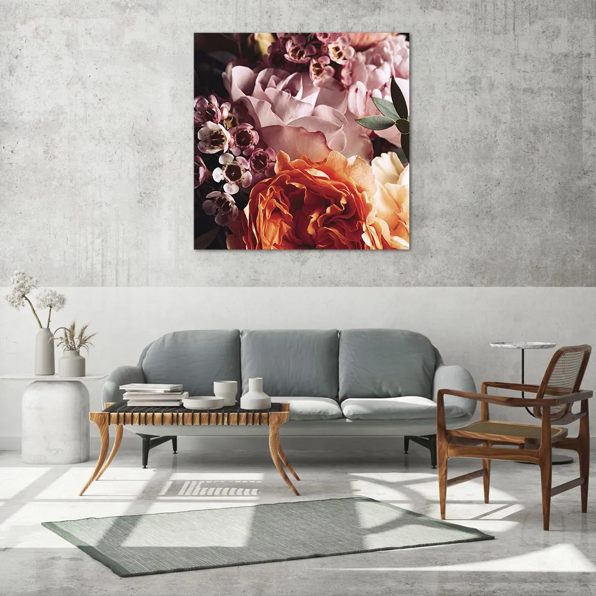 Glass picture - Wrapped by Beauty - 40x40 cm