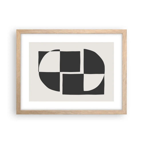 Poster in light oak frame - Antithesis-Synthesis - 40x30 cm