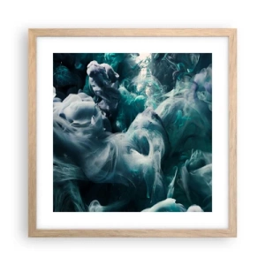 Poster in light oak frame - Movement of Colour - 40x40 cm