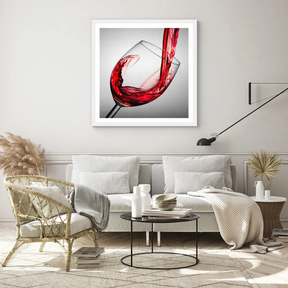 Poster in white frmae - Colour - Movement - Sound - 30x30 cm