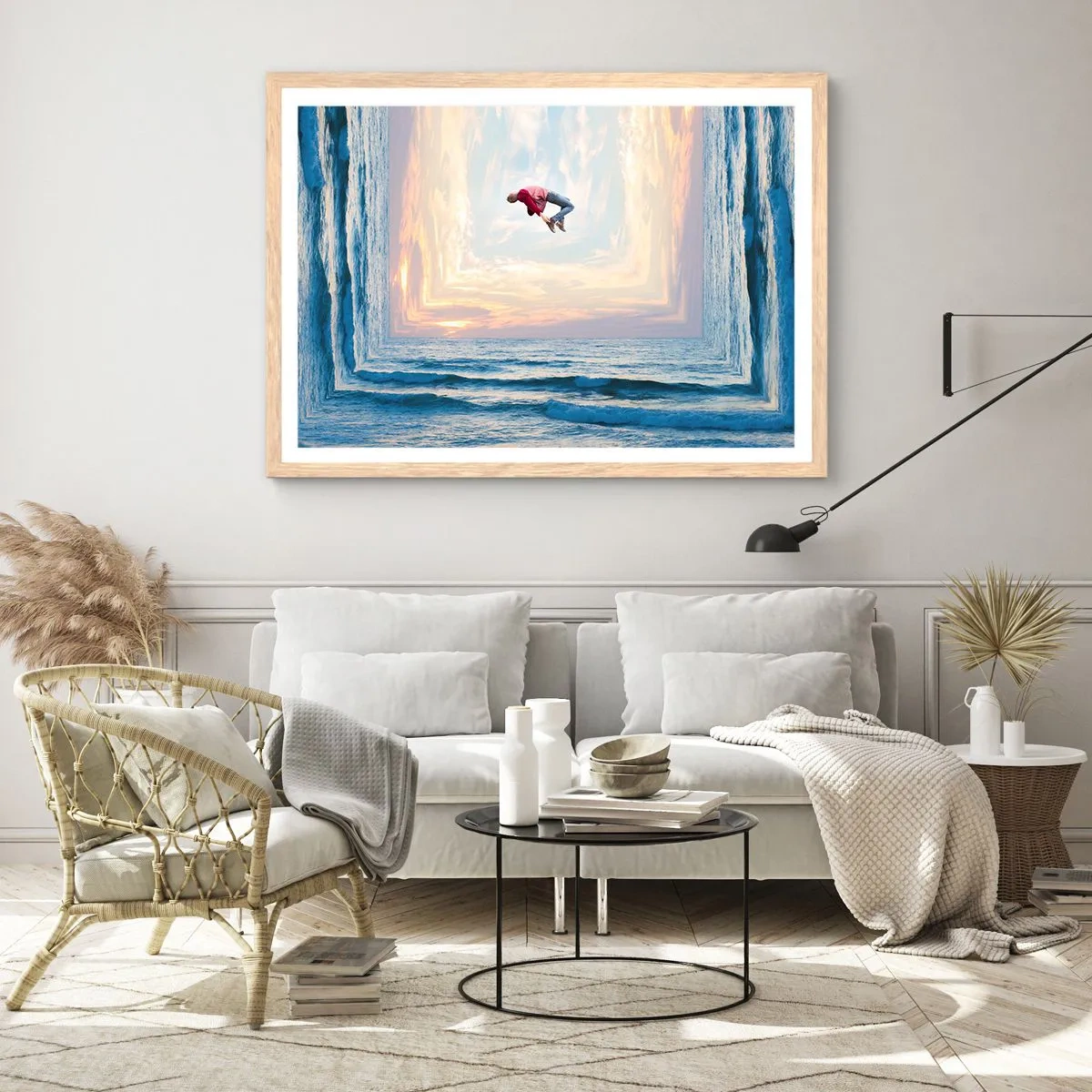 Poster in light oak frame - To Another Dimension - 91x61 cm