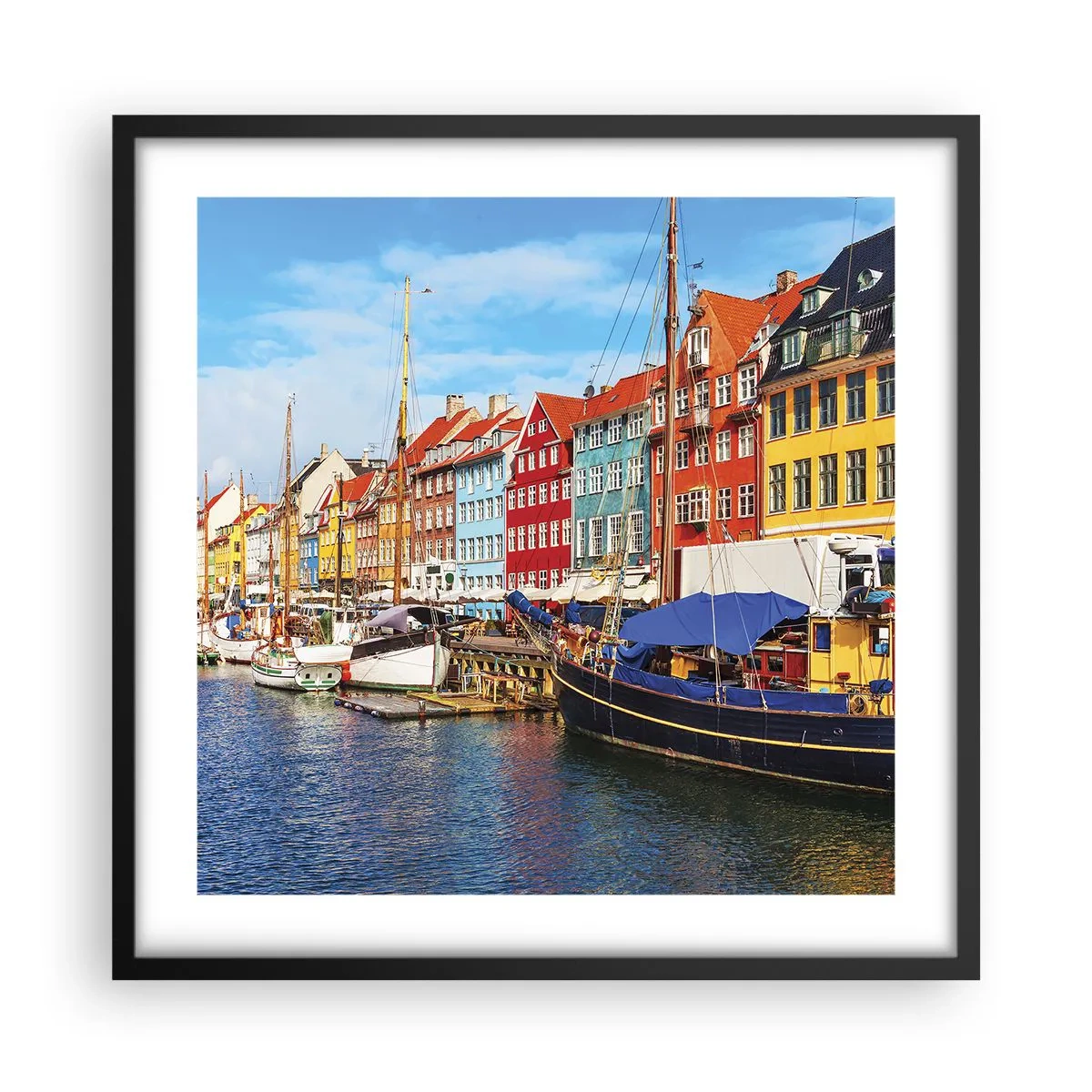 Poster in black frame - Joyful Coast - 50x50 cm