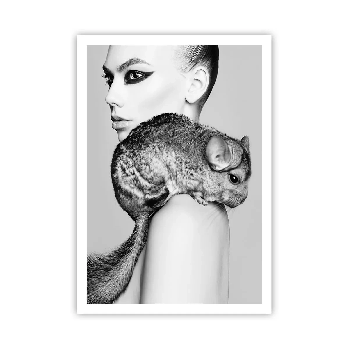 Poster - Lady with a Chinchilla - 70x100 cm