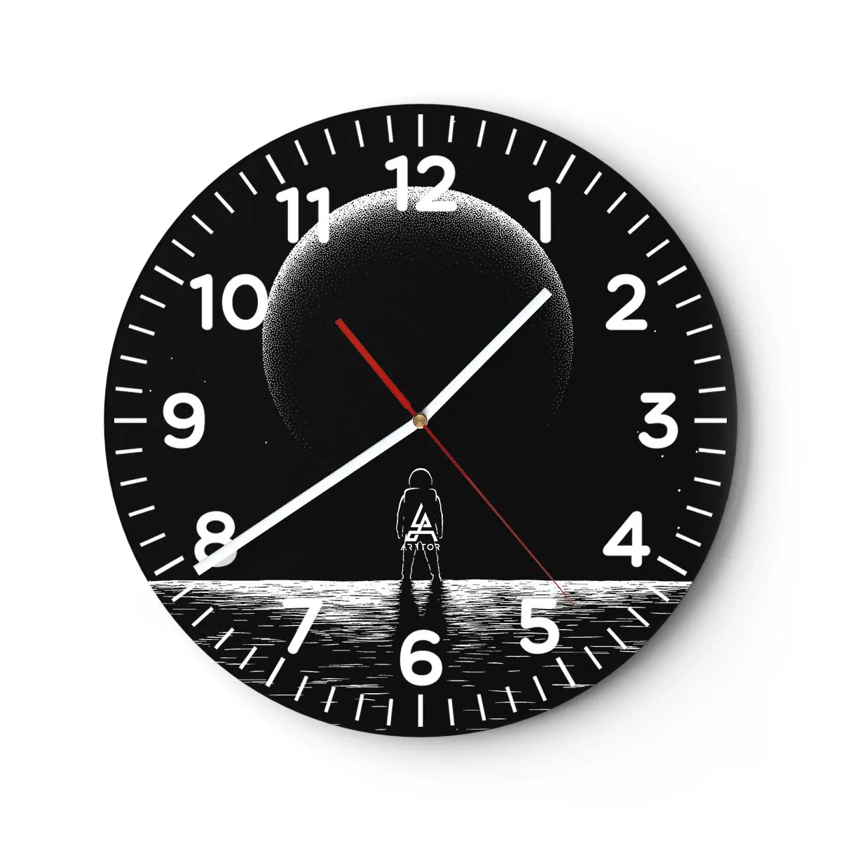 Wall clock - Clock on glass - Face to Face - 40x40 cm