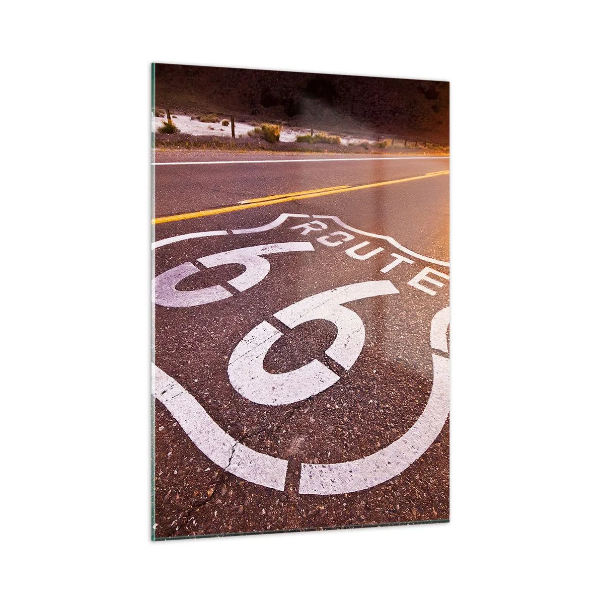 Glass picture - Famous Route 66 - 50x70 cm