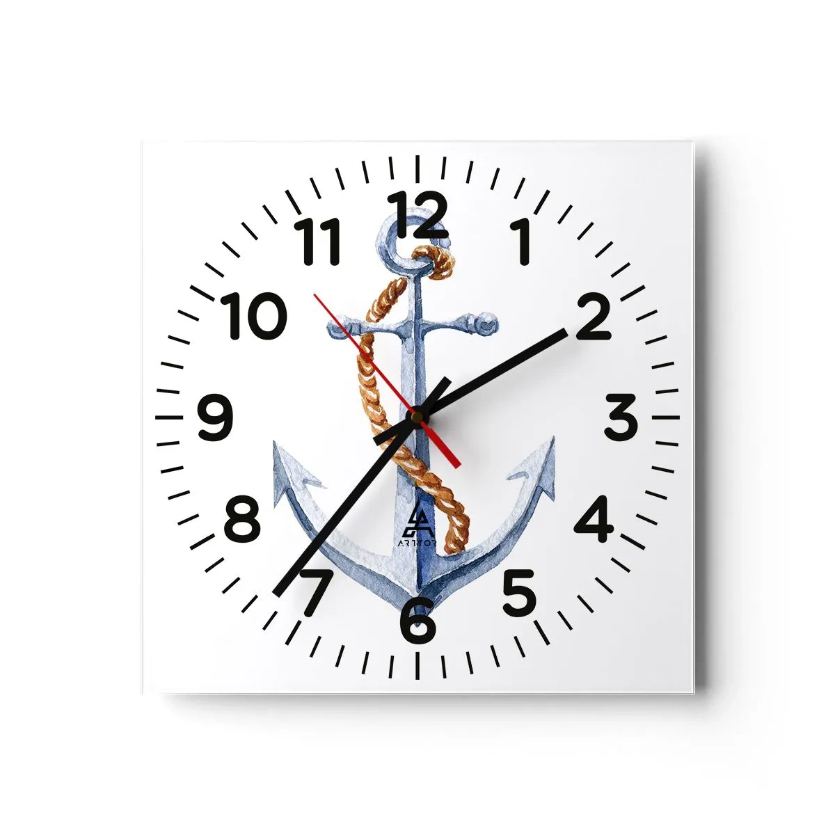 Wall clock - Clock on glass - Ahoy Adventure! - 30x30 cm