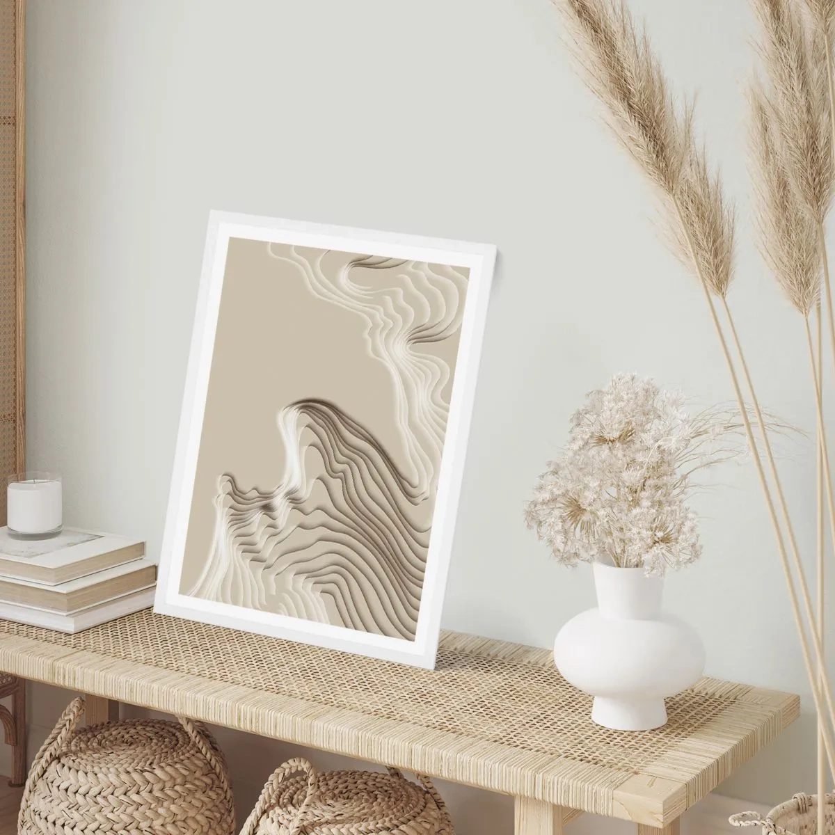 Poster in white frmae - Topography of Art. - 70x100 cm