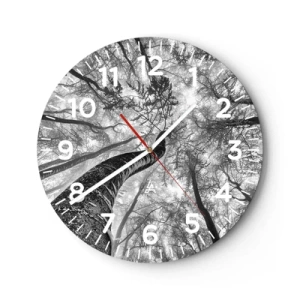 Wall clock - Clock on glass - Race for the Light - 30x30 cm