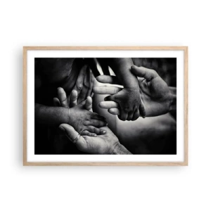 Poster in light oak frame - To be a Man - 70x50 cm