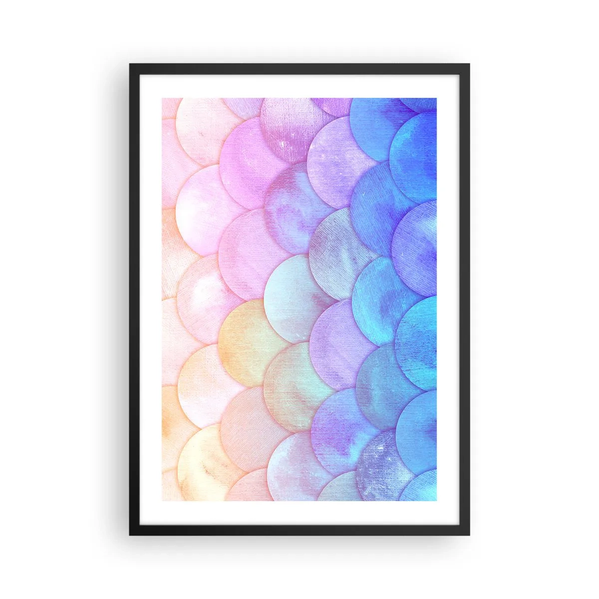 Poster in black frame - Pearl Scale - 50x70 cm
