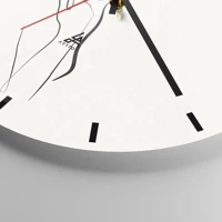 Clock face with lines