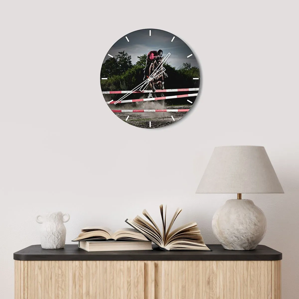 Wall clock - Clock on glass - Together for Victory - 40x40 cm