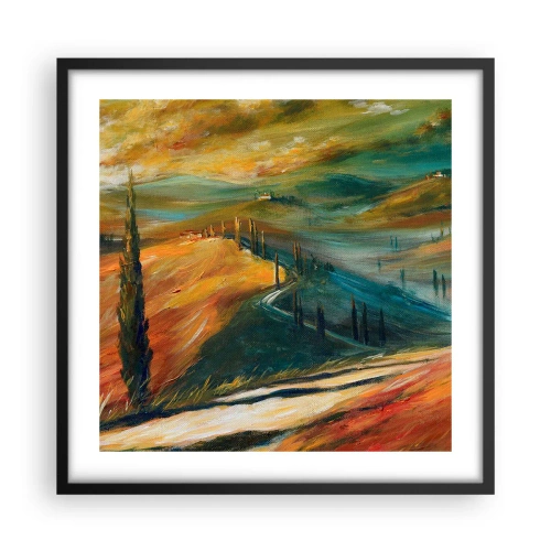 Poster in black frame - Tuscan Landscape - 50x50 cm