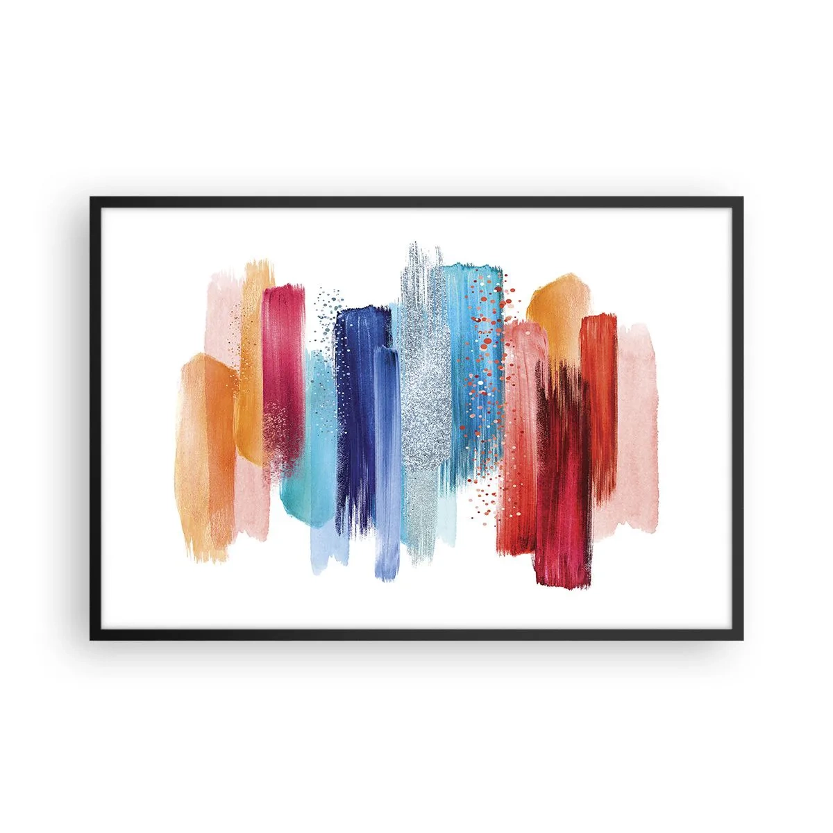 Poster in black frame - Up and Down - 91x61 cm