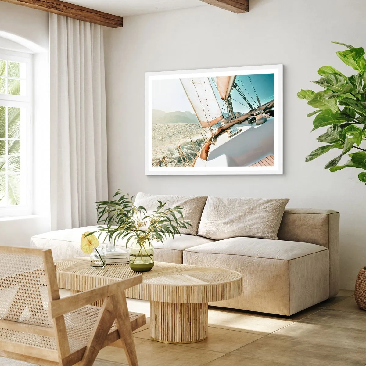 Poster in white frmae - Full Sail - 91x61 cm