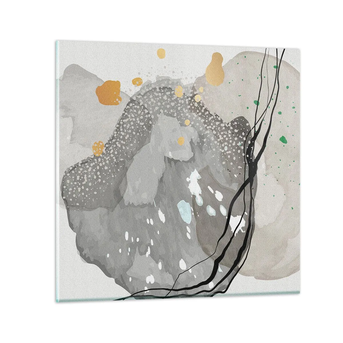 Glass picture - Organic Composition  - 50x50 cm