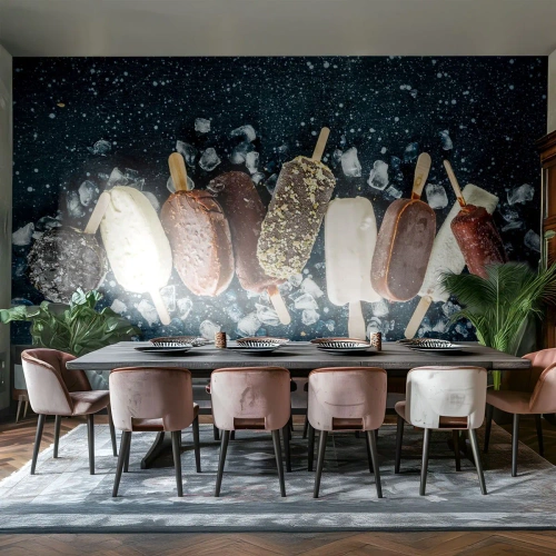 Self-Adhesive Photo Wallpaper Deluxe Sticker - Taste of the Hot Summer - Ice-cream, Gastronomy, Food - 150x105 cm