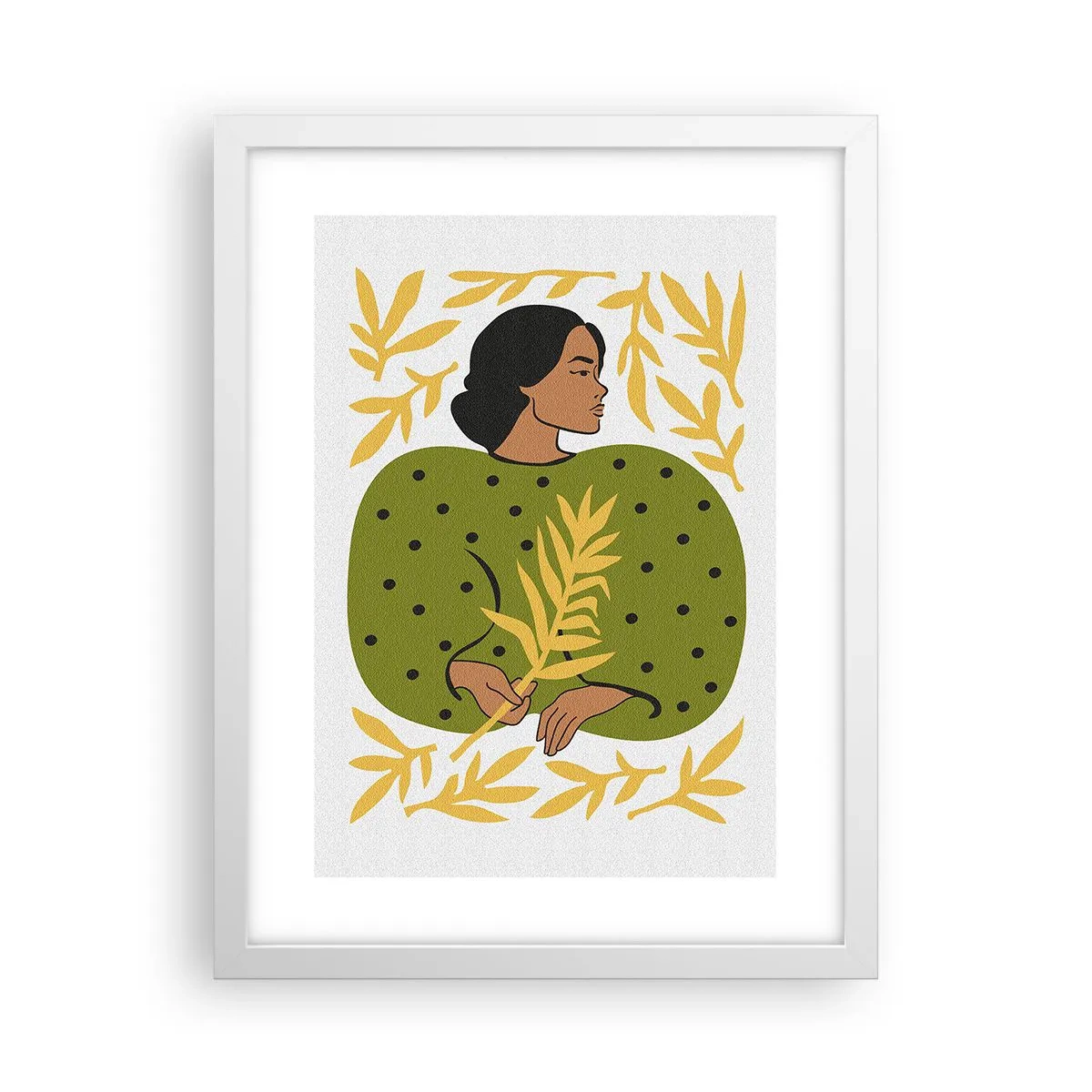 Poster in white frmae - Hawaian Girl - 30x40 cm