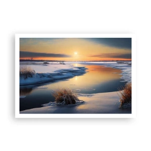 Poster - Winter Sunset - 100x70 cm