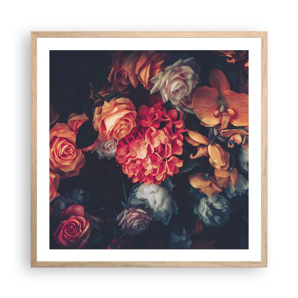Poster in light oak frame - Like at Dutch Masters - 60x60 cm