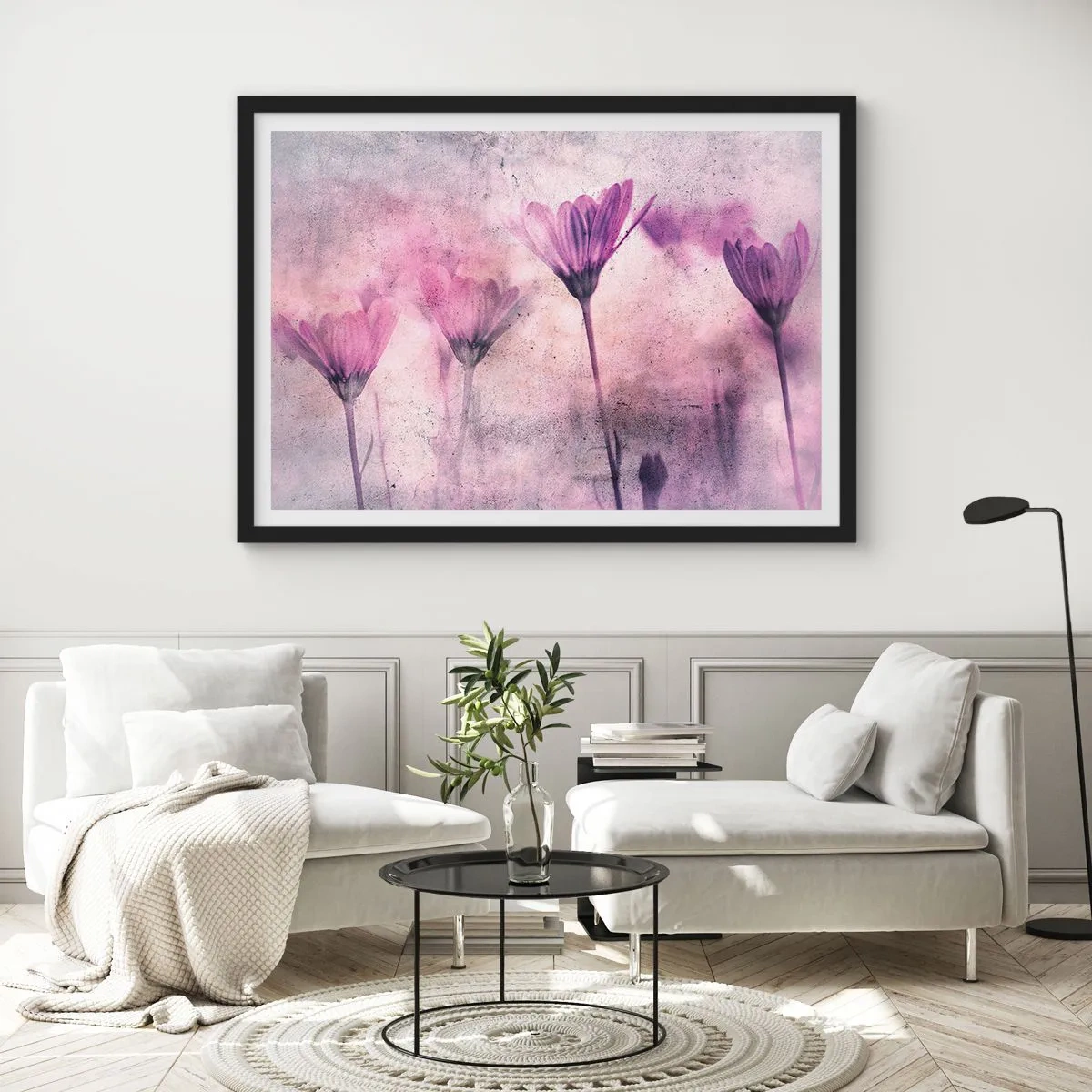 Poster in black frame - Dream of Flowers - 91x61 cm