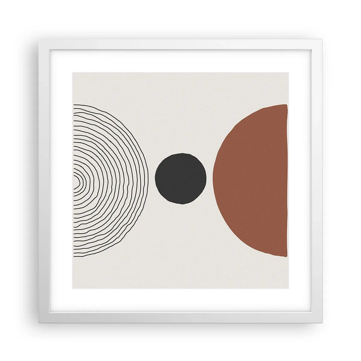 Poster in white frmae - In the Centre of Attention - 40x40 cm