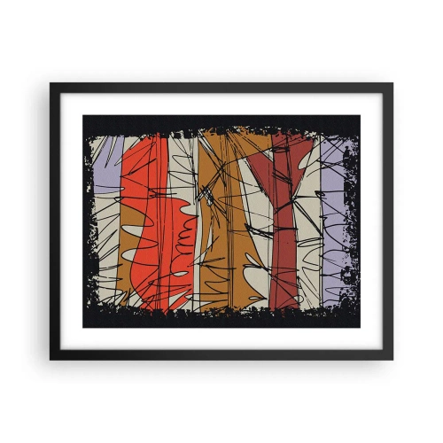 Poster in black frame - Spontaneous Composition - 50x40 cm