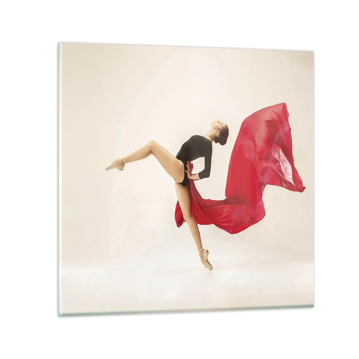 Glass picture - Red and Black - 70x70 cm