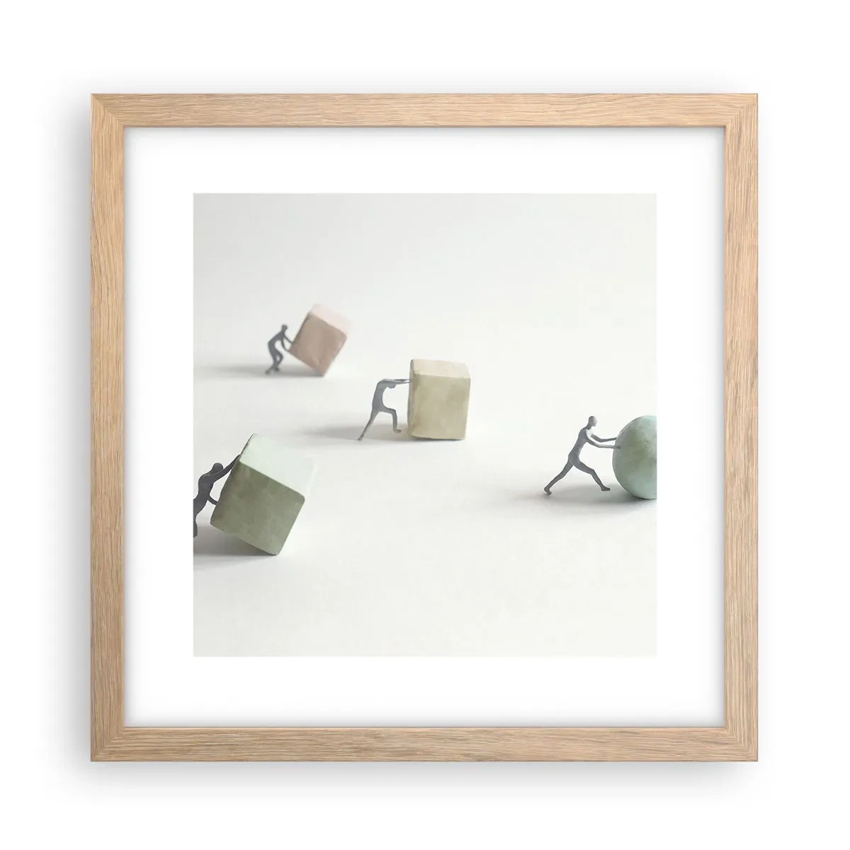 Poster in light oak frame - That's Life - 30x30 cm