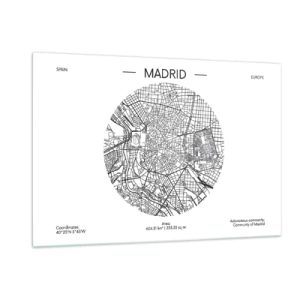 Glass picture - Anatomy of Madrid - 120x80 cm