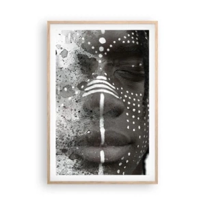 Poster in light oak frame - Dsicover Primordial Spirit - 61x91 cm