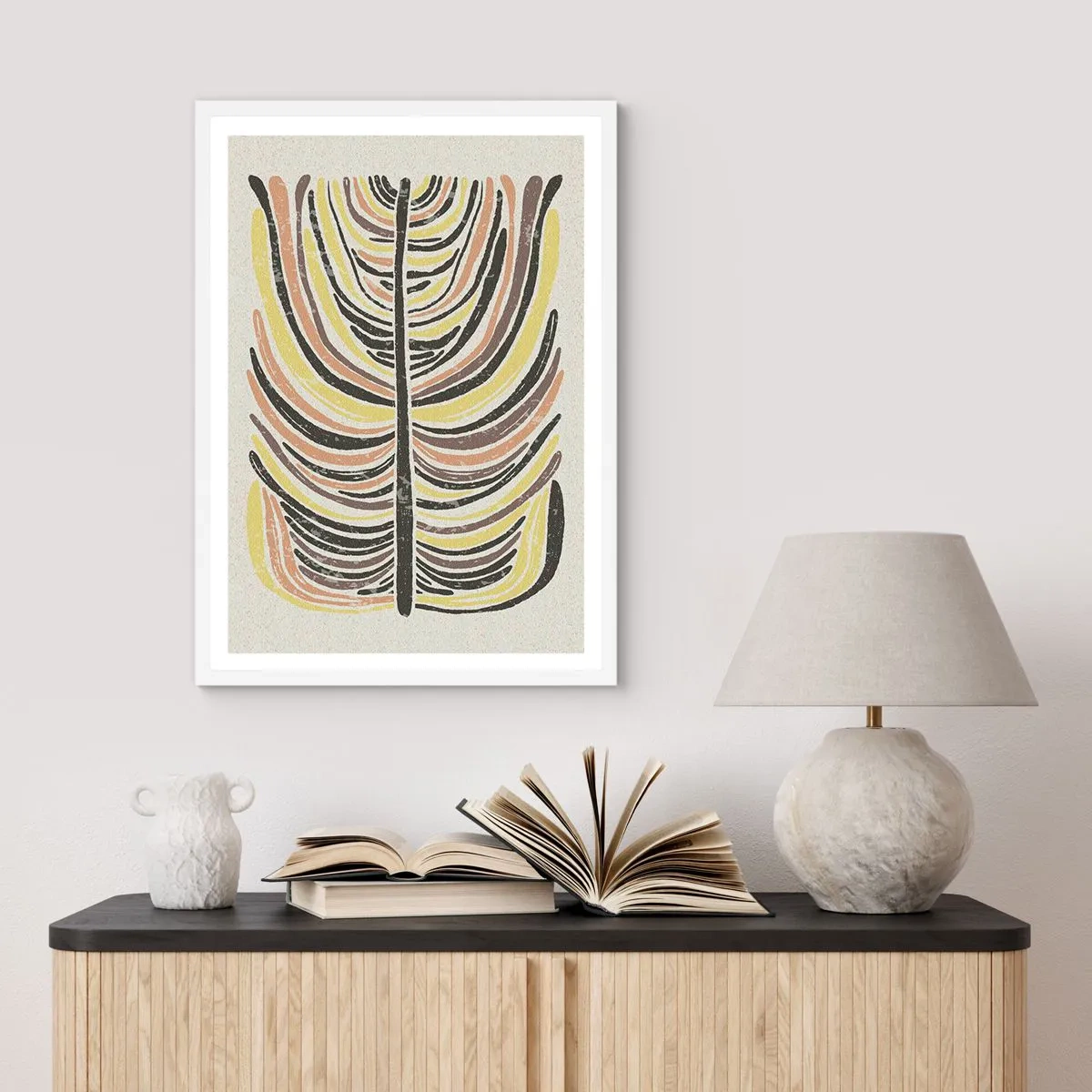 Poster in white frmae - Abstract: Life to the Full - 70x100 cm