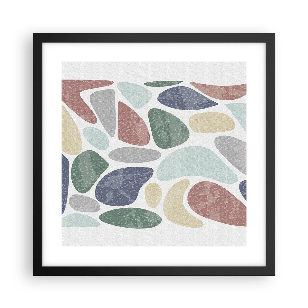 Poster in black frame - Mosaic of Powdered Colours - 40x40 cm