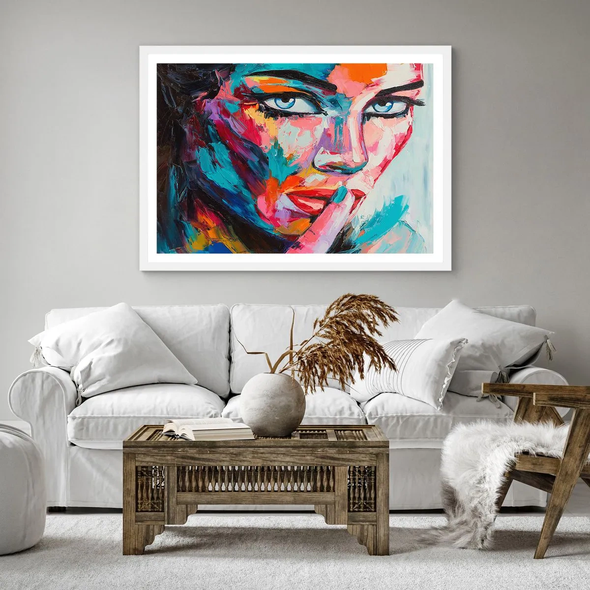 Poster in white frmae - Our First Secret - 40x40 cm