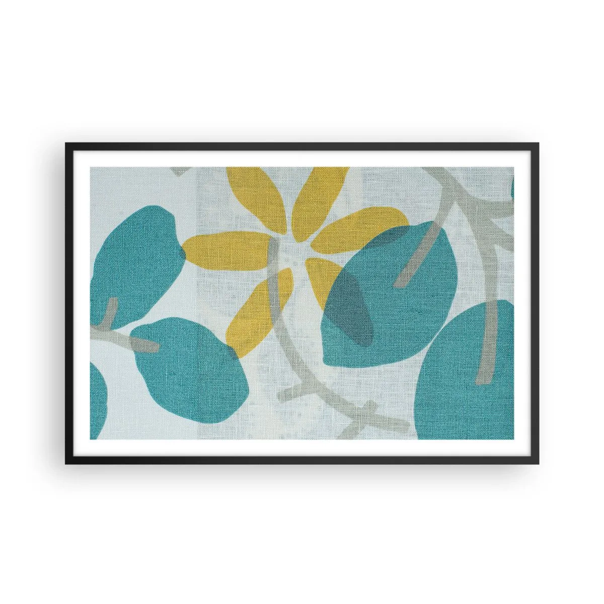 Poster in black frame - Among Azure Leaves - 91x61 cm
