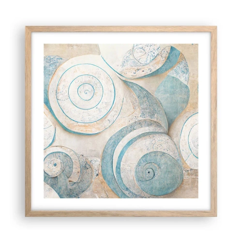Poster in light oak frame - What Does a Shell Hide? - 50x50 cm