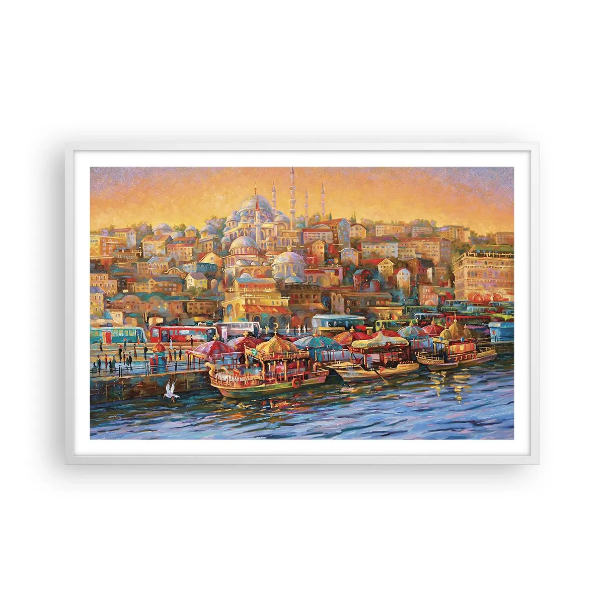 Poster in white frmae - Istanbul Story - 91x61 cm