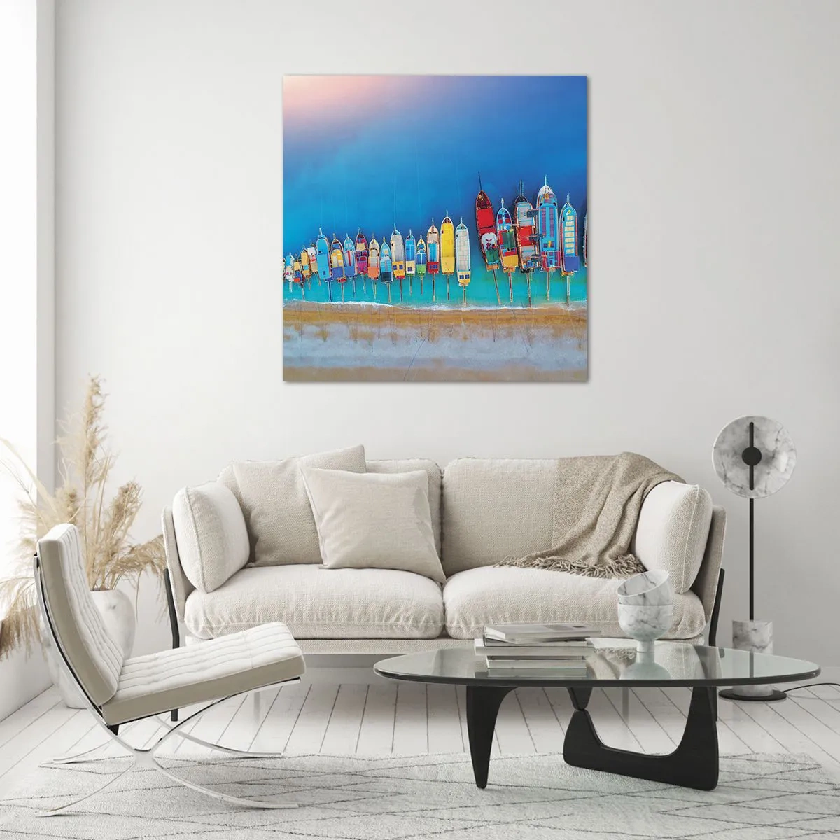 Glass picture - From Bird's Eye View - 30x30 cm