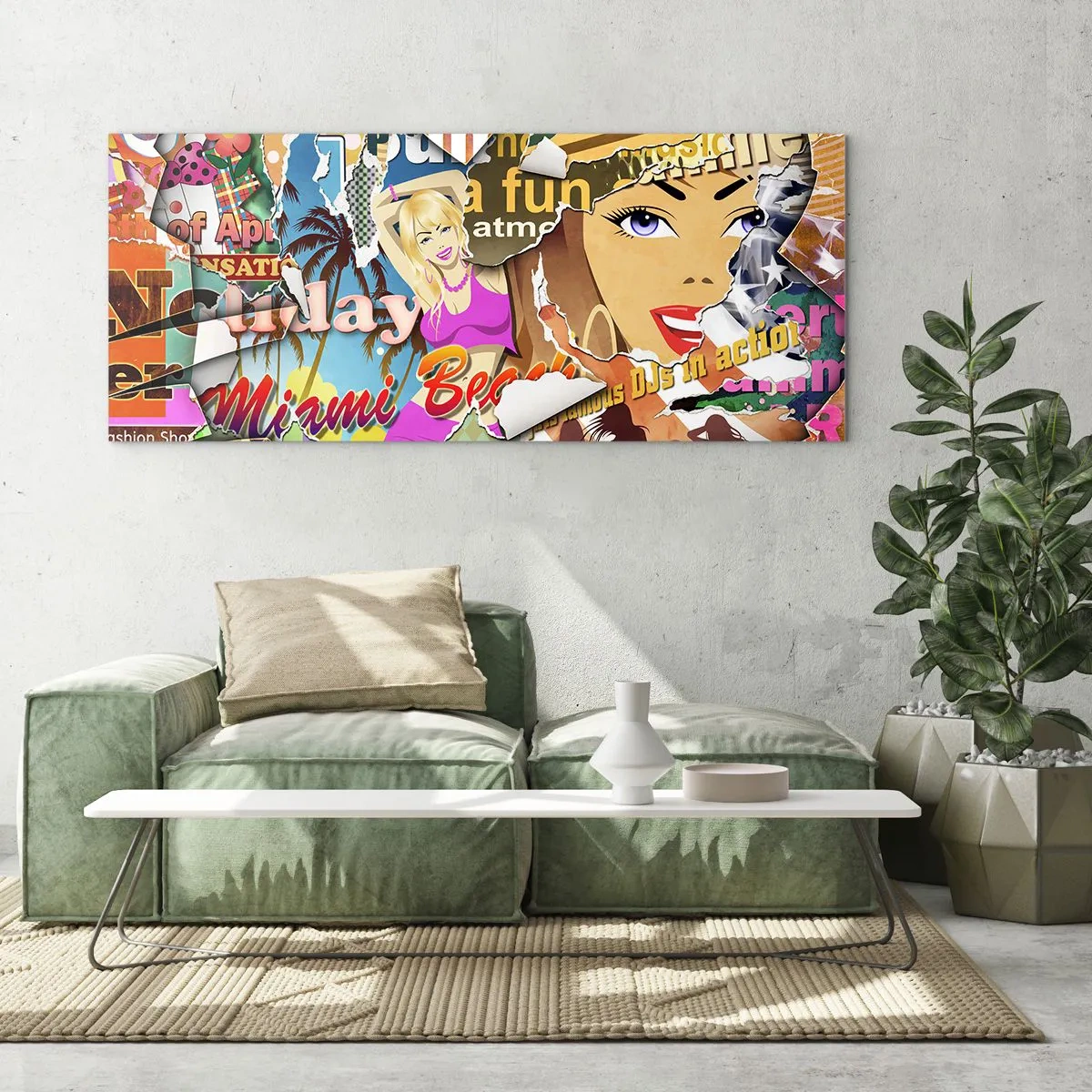 Glass picture - Holiday Flashbacks - 140x50 cm