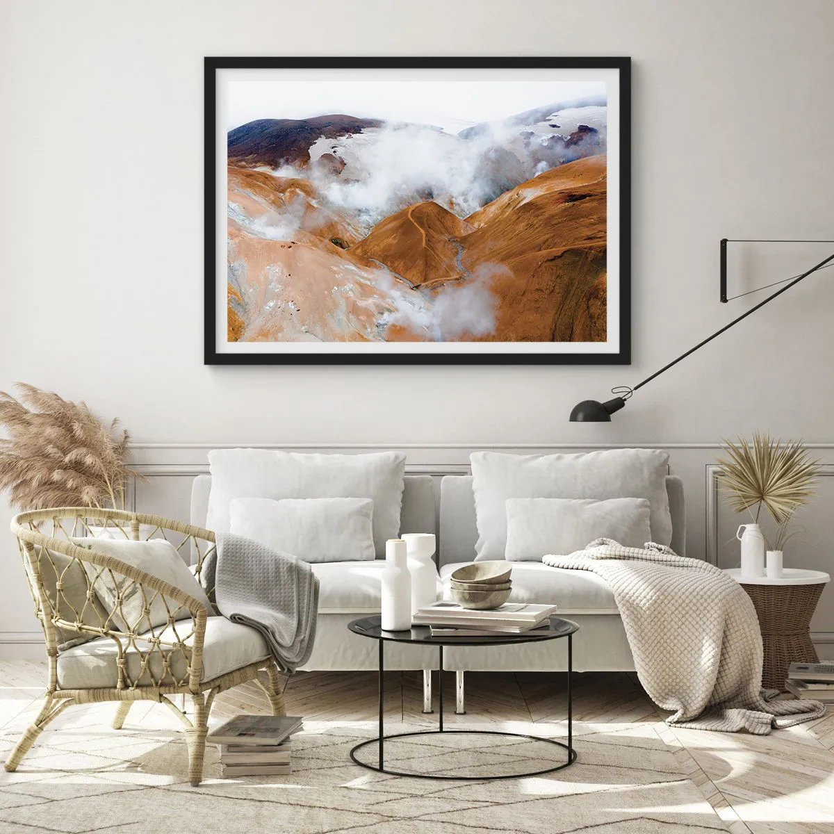 Poster in black frame - Severe Beauty of Iceland - 70x50 cm
