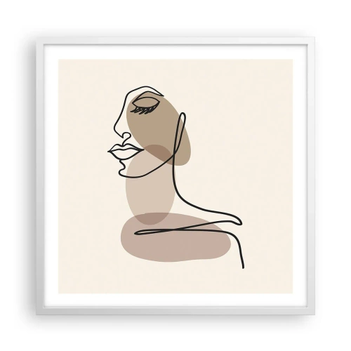 Poster in white frmae - Certain Line of Beauty - 60x60 cm