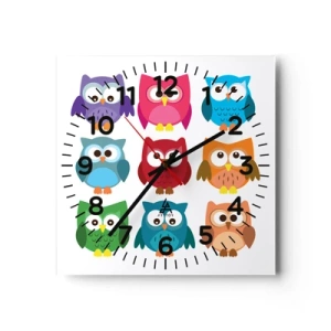 Wall clock - Clock on glass - It Can Be Fun to Differ - 40x40 cm