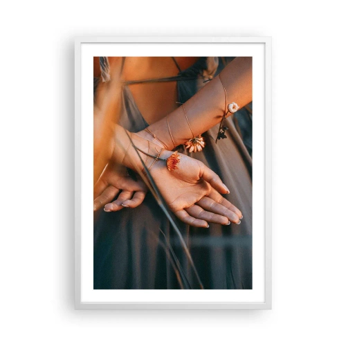 Poster in white frmae - Connected with Nature - 50x70 cm