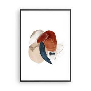 Poster in black frame - Oval Composition - 70x100 cm