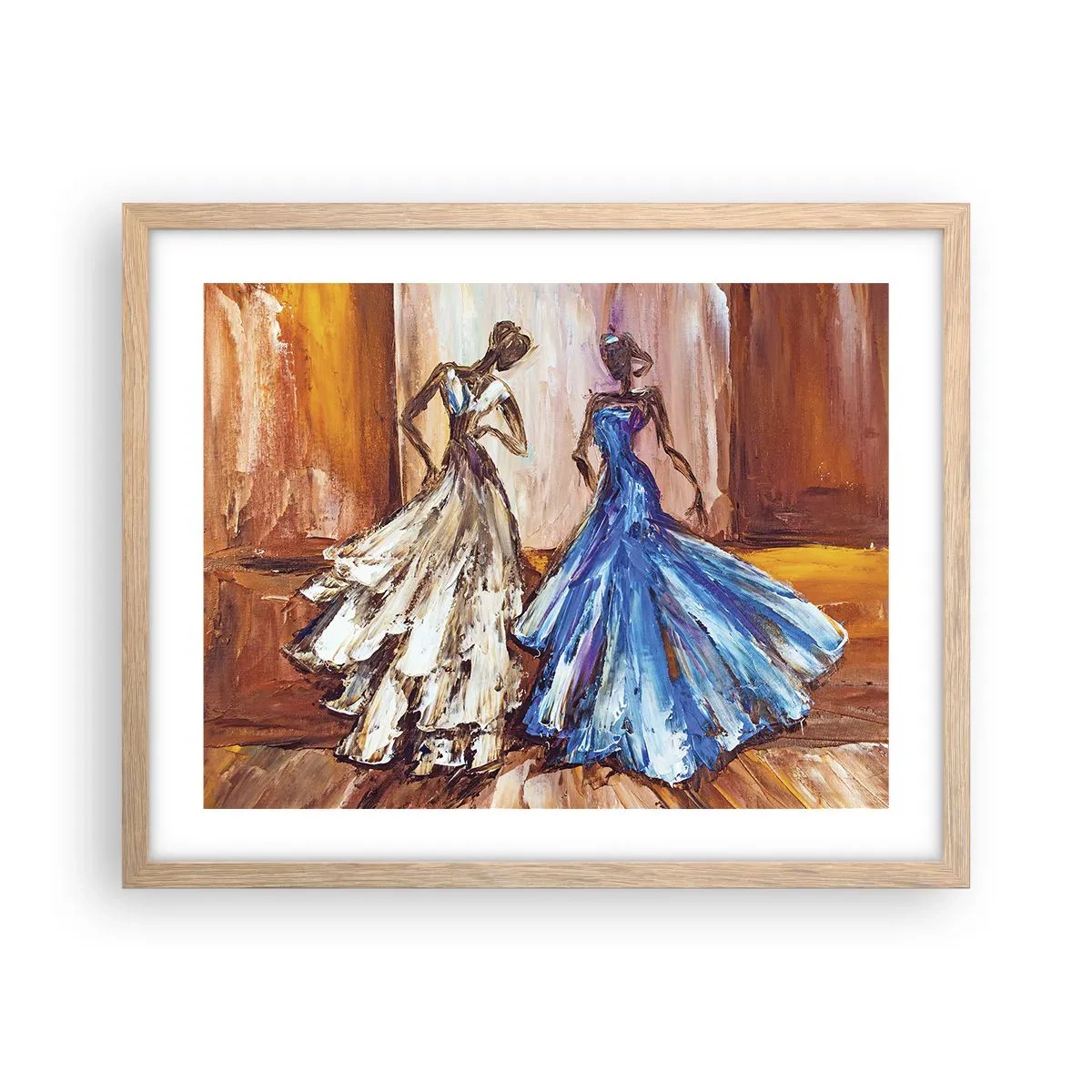 Poster in light oak frame - Charming Duo - 50x40 cm