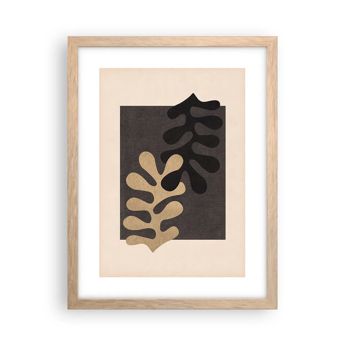 Poster in light oak frame - Absence and Completion - 30x40 cm