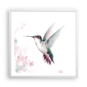 Poster in white frmae - Stopped in Flutter - 60x60 cm