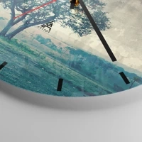 Clock face with lines