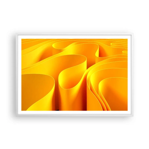 Poster in white frmae - Like Waves of the Sun - 100x70 cm
