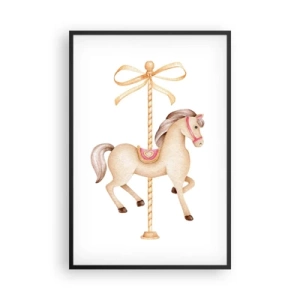Poster in black frame - Graceful Trot - 61x91 cm